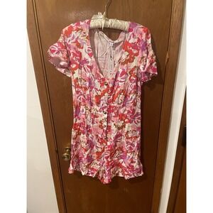 Steve Madden Pink Floral Jumpsuit